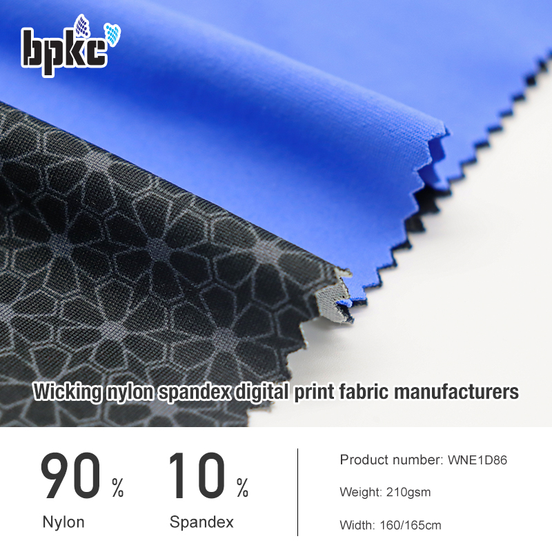 Wicking nylon spandex digital print fabric manufacturers