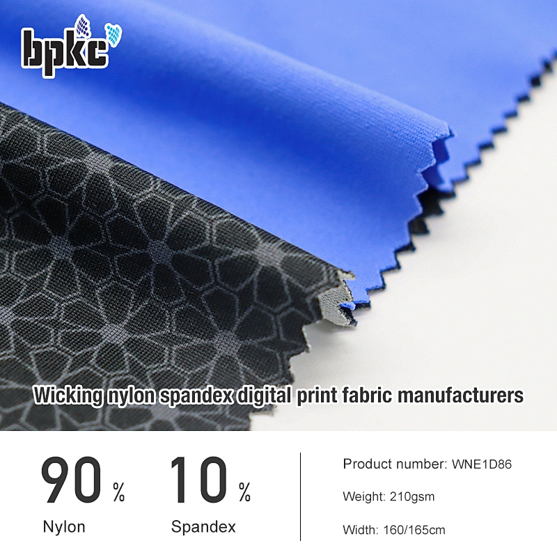 Wicking nylon spandex digital print fabric manufacturers